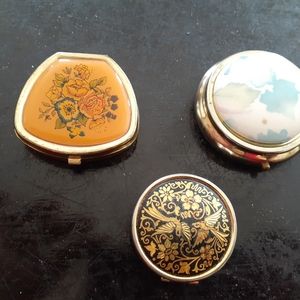 GORGEOUS VTG LOT of Pill Holders Set of 3.
